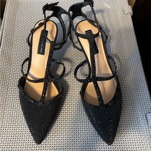 INC International Concepts Black Studded Heels
